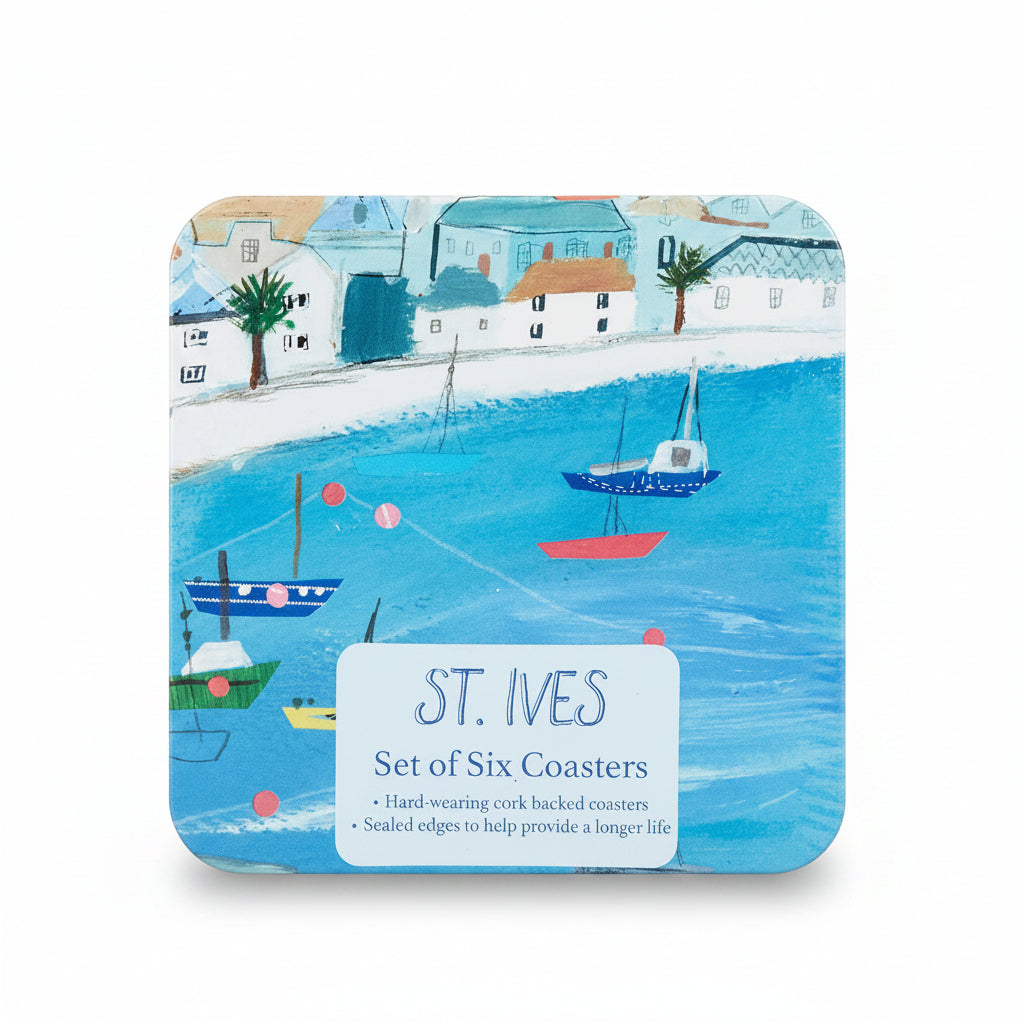 Printed cork coasters set stylish table protection