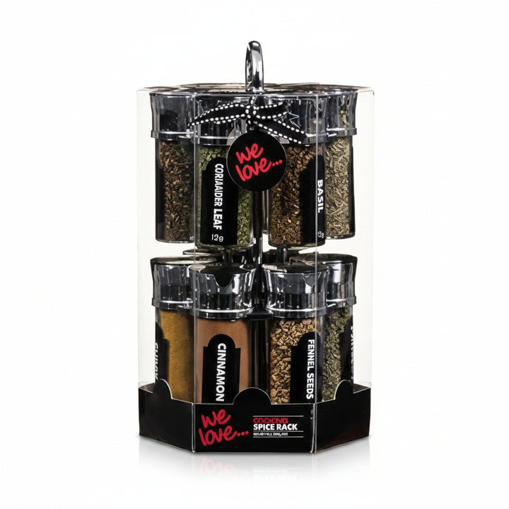 Revolving spice rack storage stand 12 spices