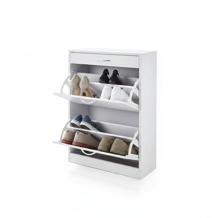 Shoe storage unit with drawer 63x24x81cm