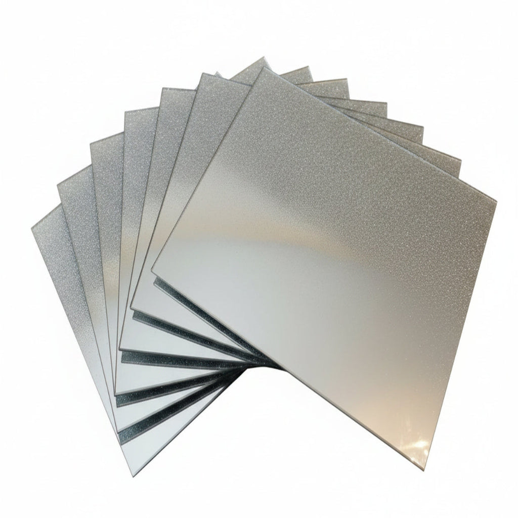 Silver mirrored placemats set 4