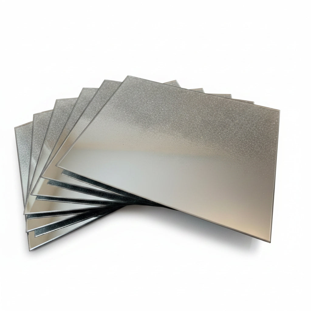 Silver ombre glitter placemats luxury dining table decor set