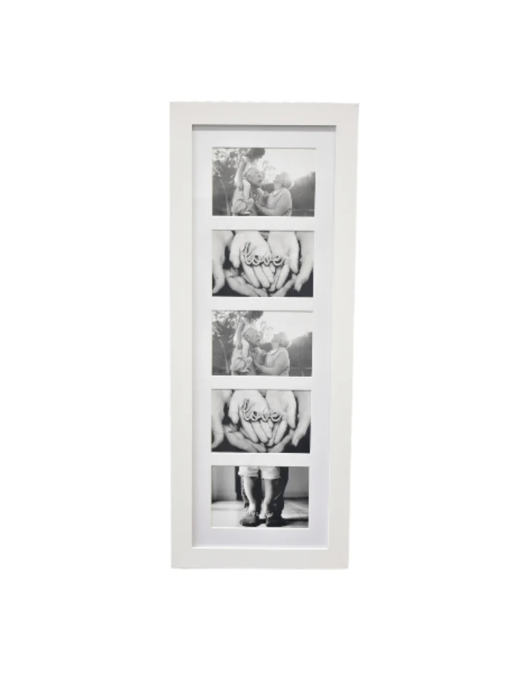 5 Multi-Aperture Family Collage Wall Photo Frame White | Sparkle Decor