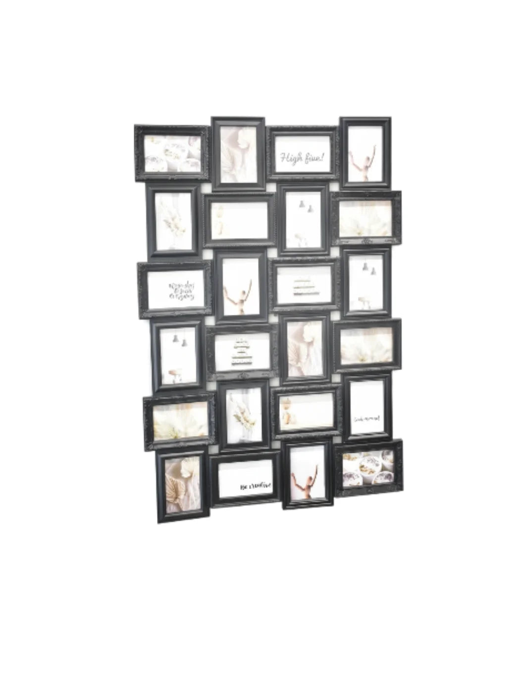 24 Multi-Aperture Black Collage Photo Wall Frame | Sparkle Decor