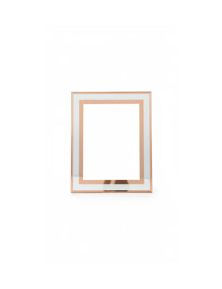 Rose Gold Mirror Glass Photo Frame 4x6 Inch | Sparkle Decor