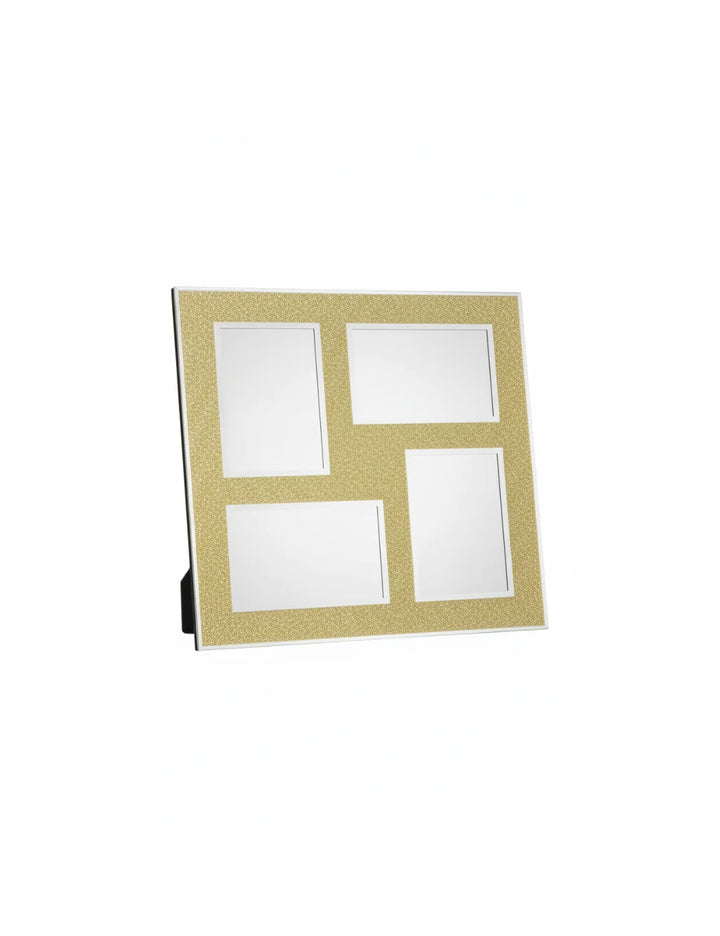 Gold Glitter Multi-Aperture 4-Photo Frame | Sparkle Decors