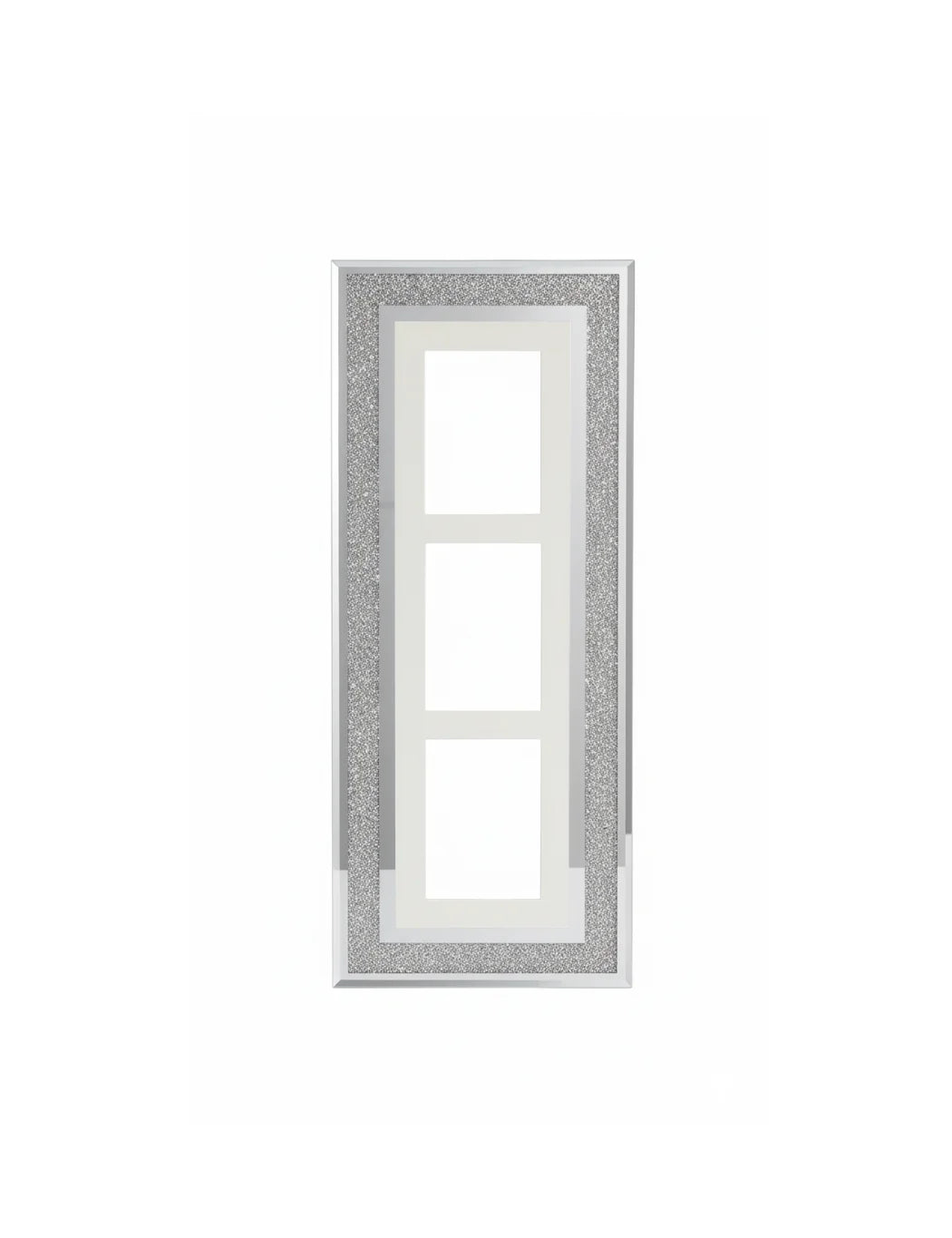 Elegant Silver Diamante 3-Photo Multi Frame | Sparkle Decors