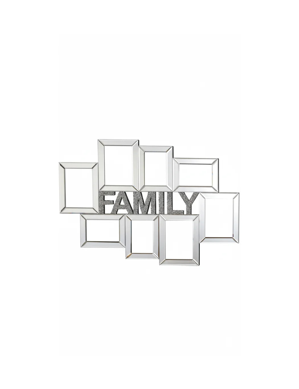 Elegant Diamante 8-Photo Multi Frame Wall Display | Sparkle Decors