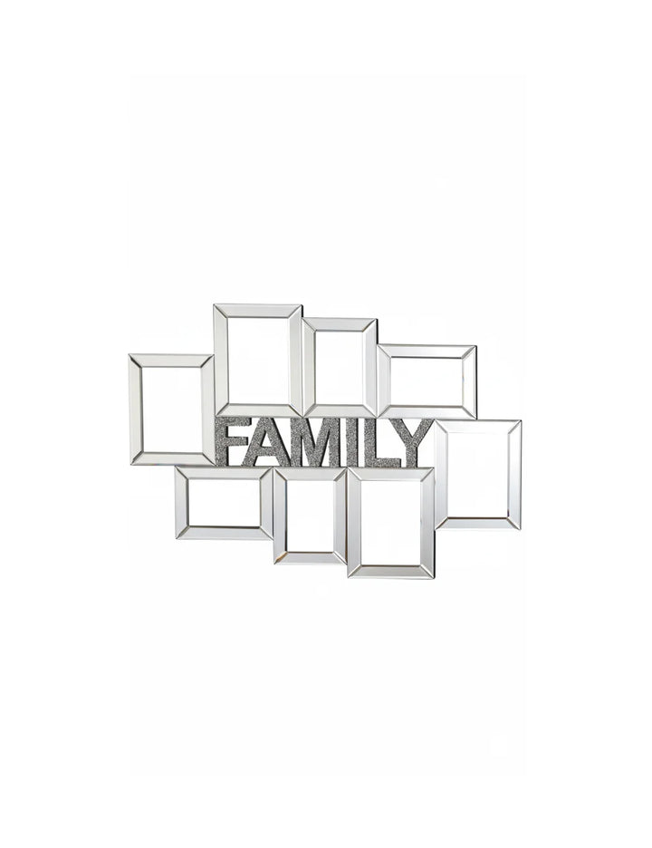 Elegant Diamante 8-Photo Multi Frame Wall Display | Sparkle Decors