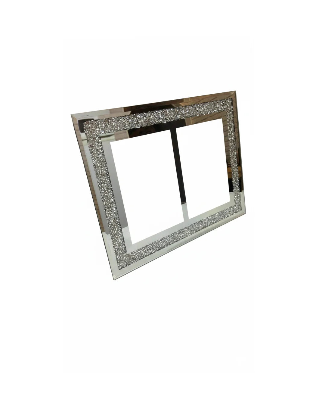 Elegant Jewel Mirror Double 4x6 Photo Frame | Sparkle Decors