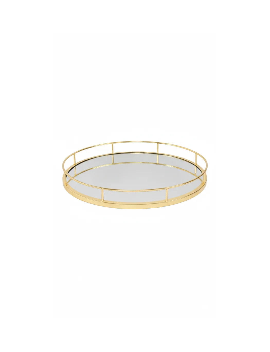 Round Gold Mirrored Display Tray | Sparkle Decors