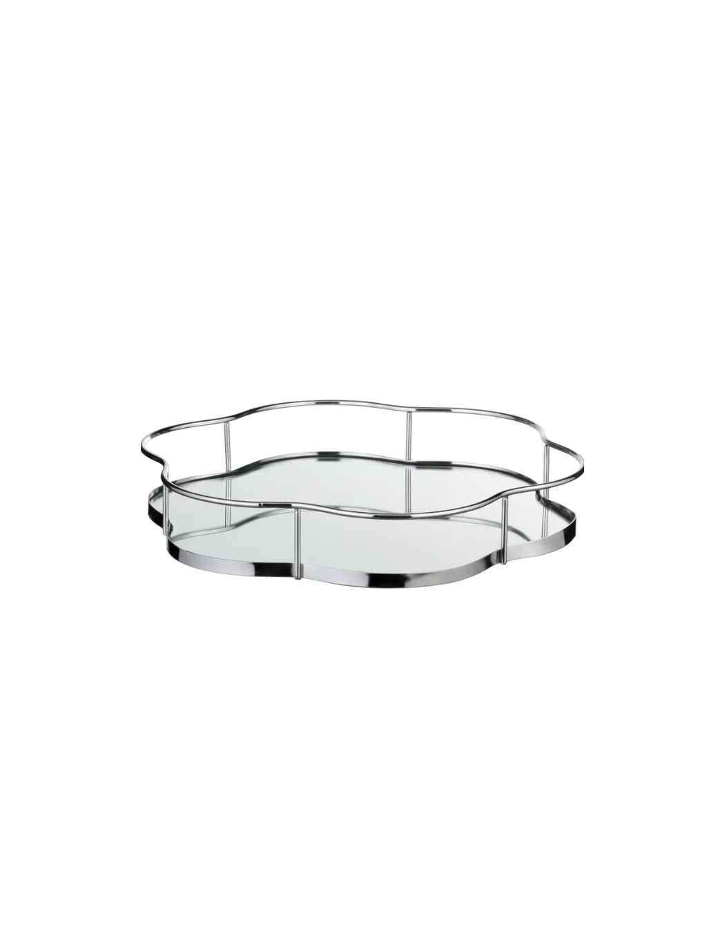 Silver Mirrored Scallop Display Tray for Décor | Sparkle Decors