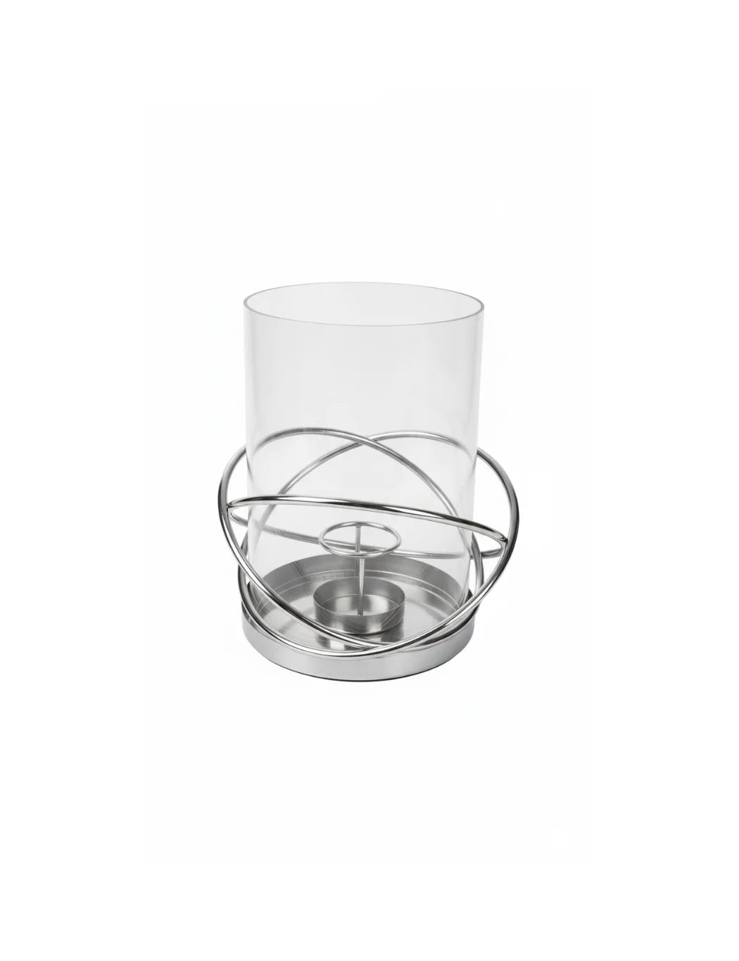 Silver Circular Lantern Candle Holder | Sparkle Decors