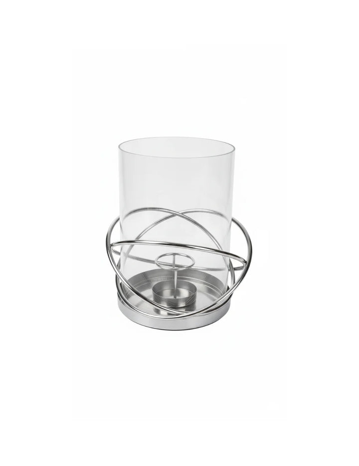 Silver Circular Lantern Candle Holder | Sparkle Decors