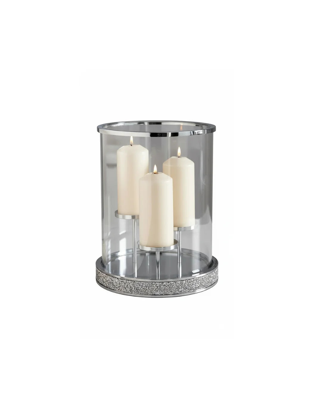 Elegant Harper Gem Triple Pillar Candle Holder | Sparkle Decors