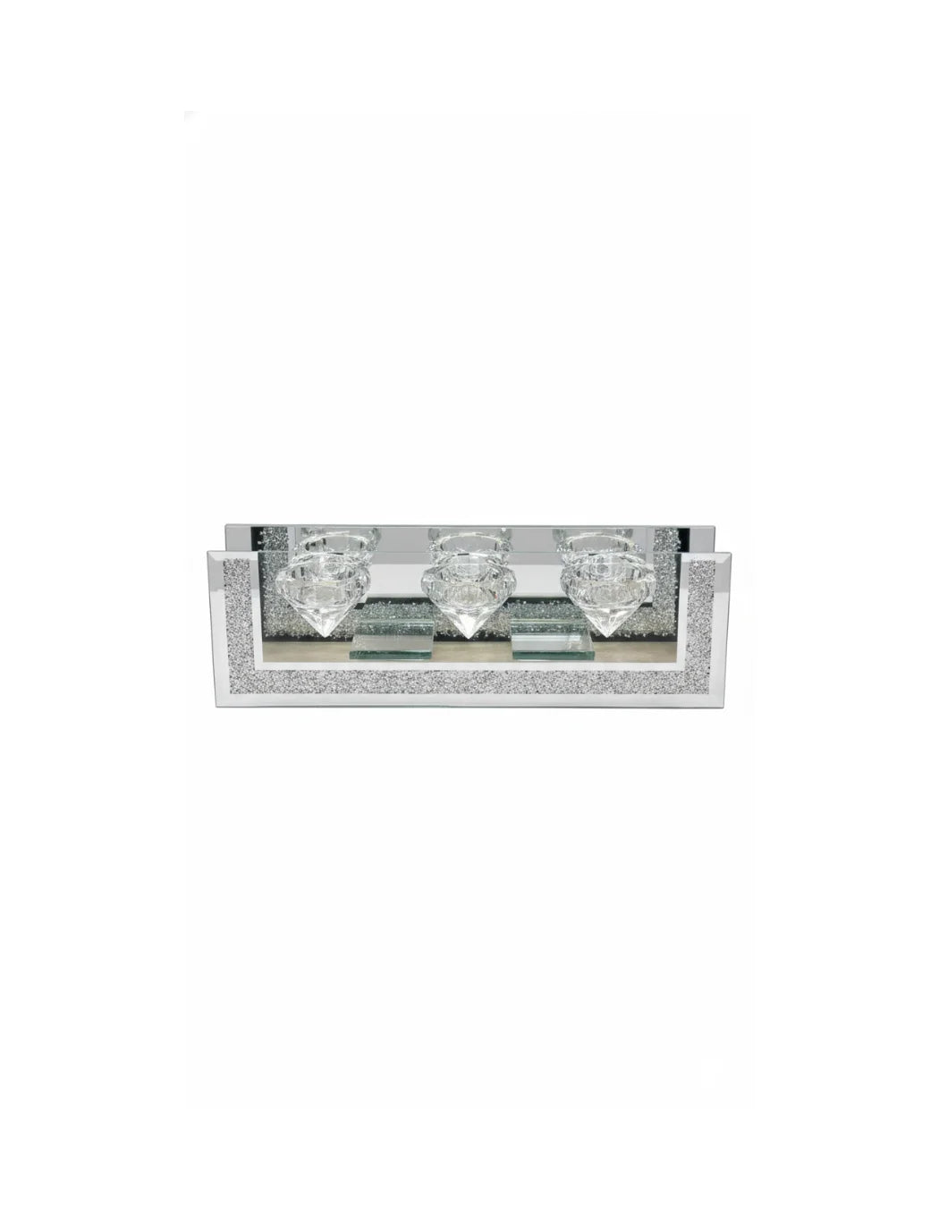 Crushed crystal triple tealight holder decor | Sparkle Decors