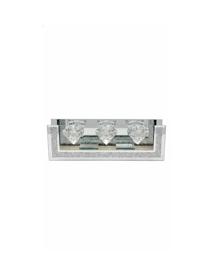 Crushed crystal triple tealight holder decor | Sparkle Decors