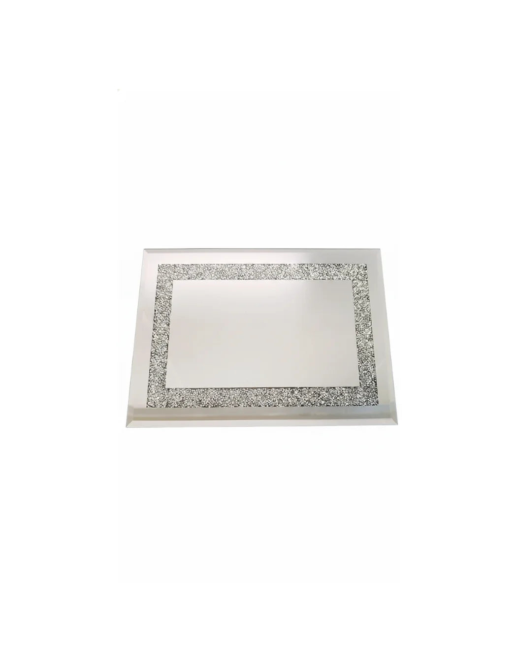 Elegant Rectangle Mirrored Diamante Candle Plate | Sparkle Decors