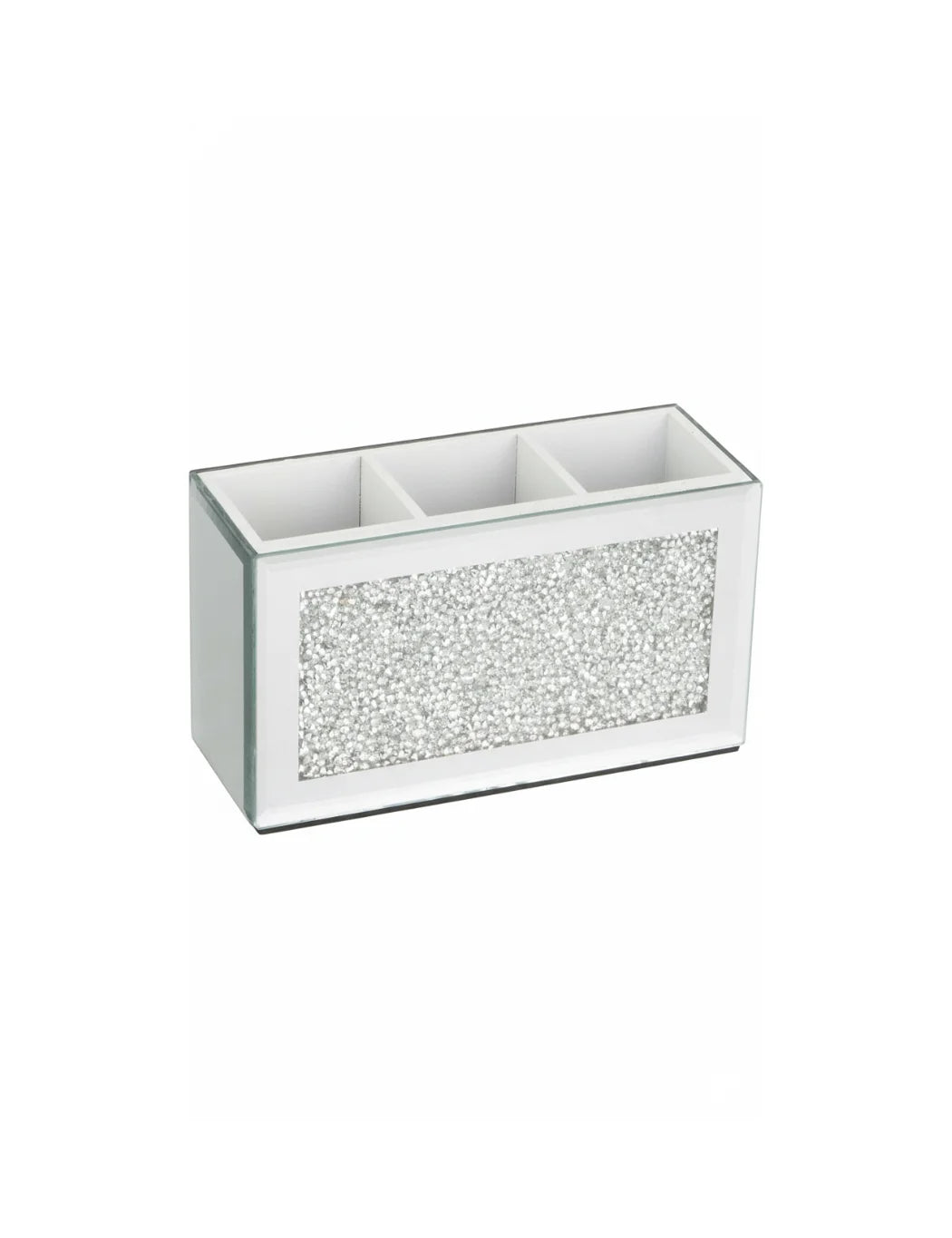 Elegant Crushed Diamond Makeup Brush Holder Organizer | Sparkle Decors