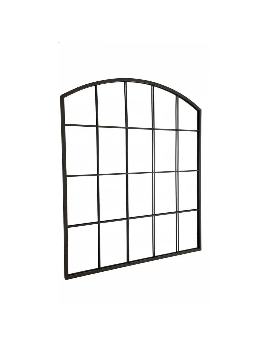 Large Black Arch Window Wall Mirror - Sparkle Decors