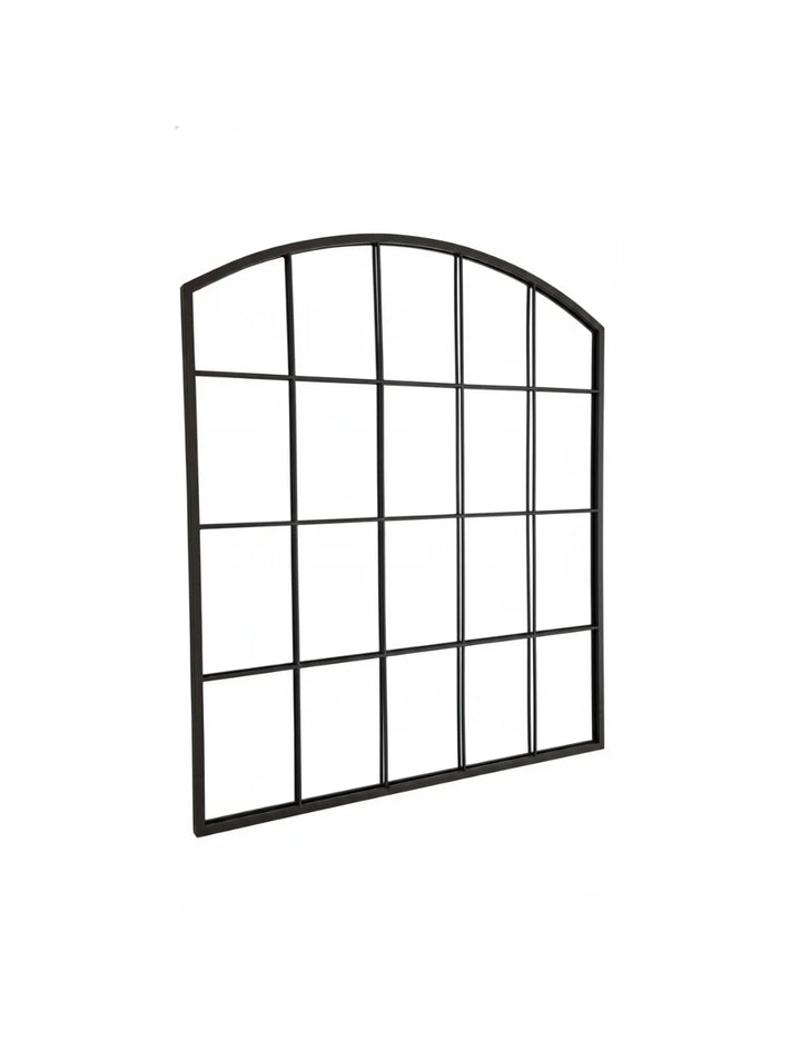 Large Black Arch Window Wall Mirror - Sparkle Decors