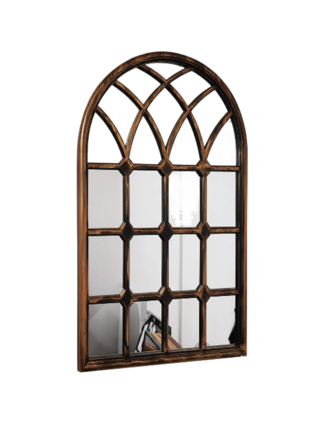 Rustic Arch Brushed Window Mirror – Sparkle Decors
