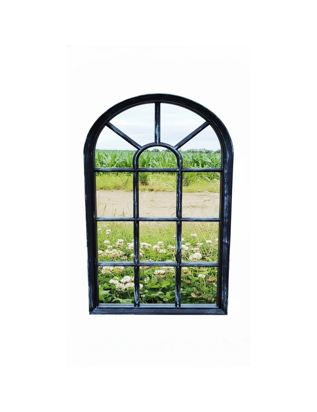 Arched Rustic Window Style Wall Mirror – Sparkle Decors