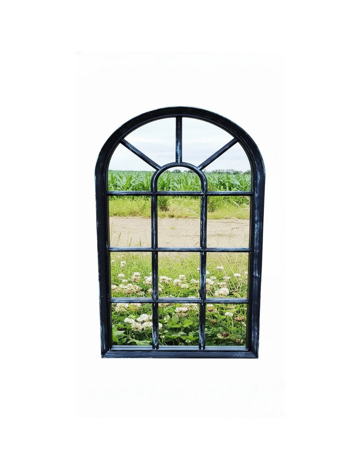 Arched Rustic Window Style Wall Mirror – Sparkle Decors