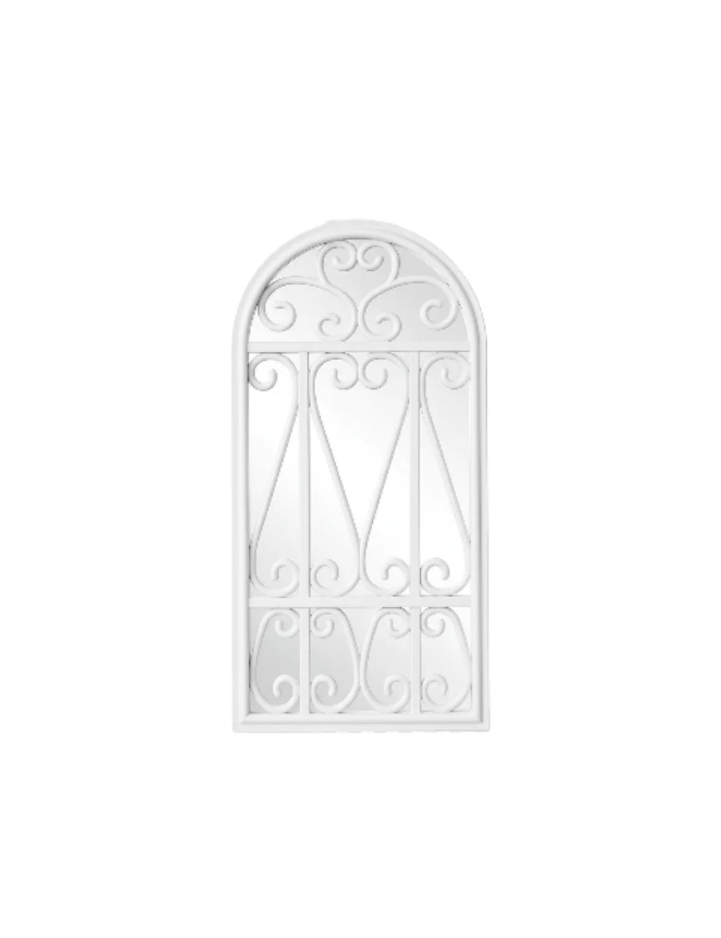 Elegant White Window Wall Mirror – Sparkle Decors
