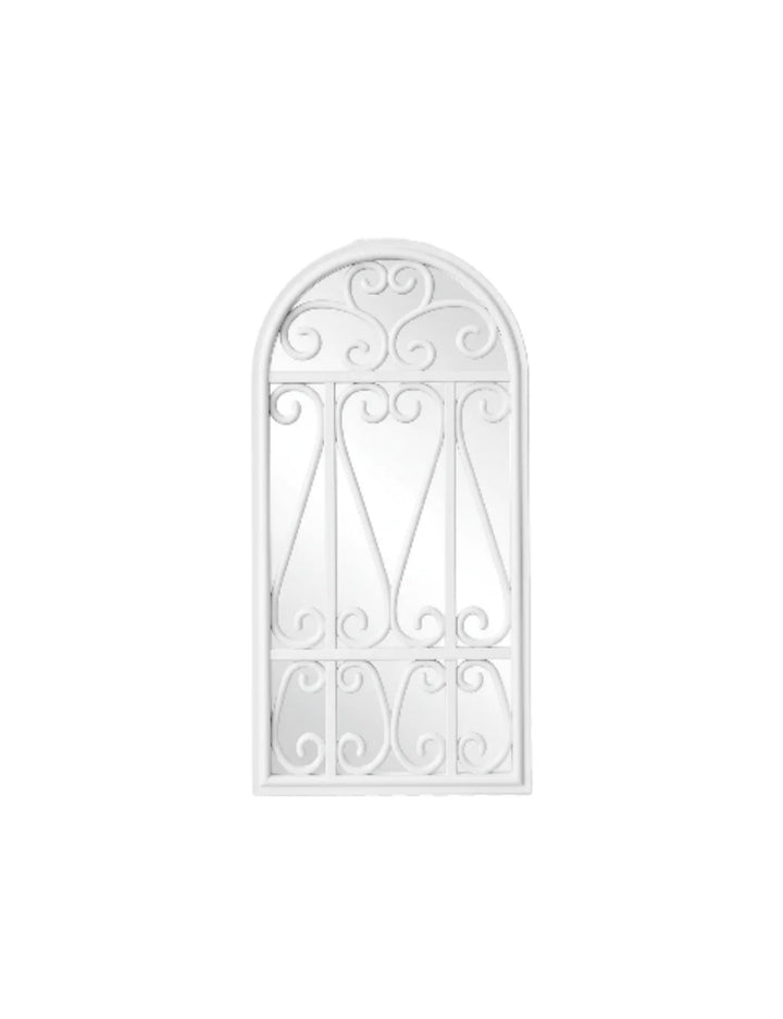 Elegant White Window Wall Mirror – Sparkle Decors