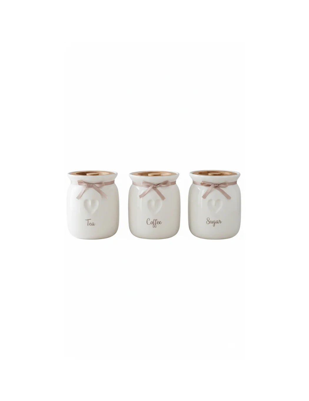 Engraved Heart Ceramic Tea Coffee Sugar Jar Set – Sparkle Decors