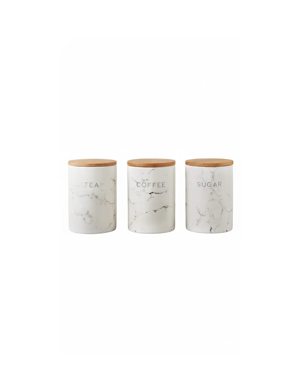 Marble Effect Kitchen Canister Set with Airtight Lids - Sparkle Decors