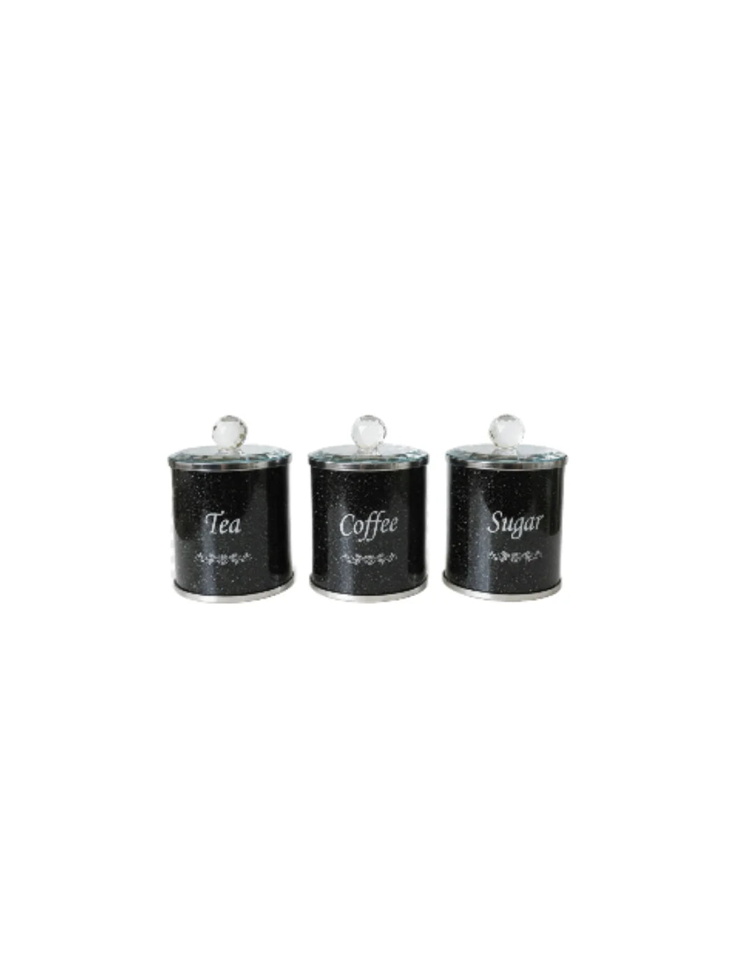 Black Crystal Diamond Tea Coffee Sugar Set – Sparkle Decors