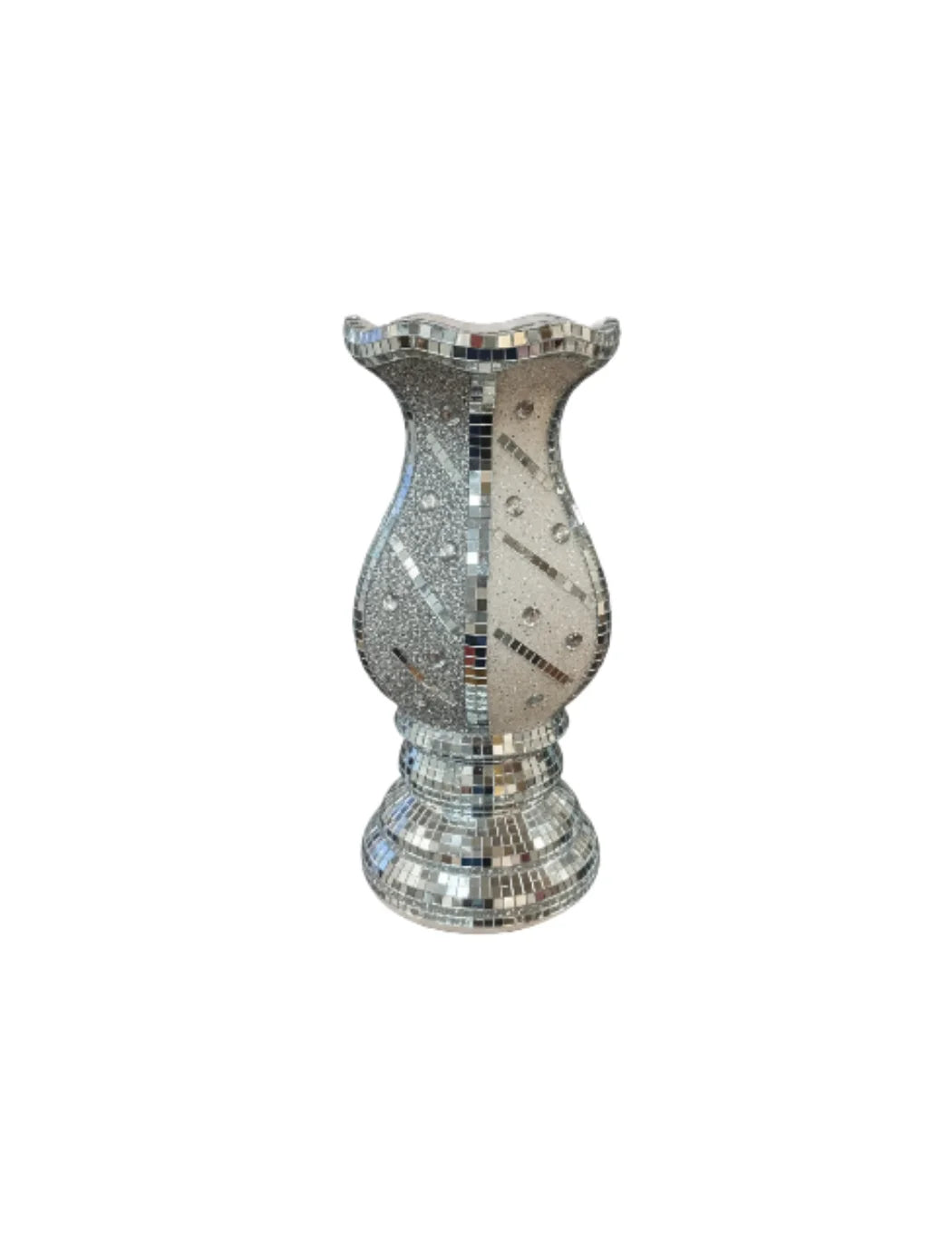 Glitter Crushed Diamond Decorative Glass Flower Vase – Sparkle Decors