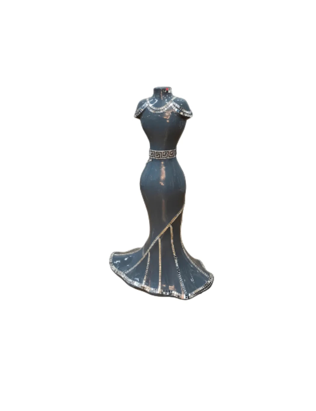 Romany Mirrored Lady Floor Vase - Sparkle Decors
