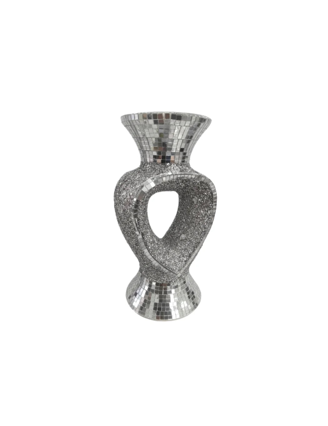 Sparkle Crushed Diamond Mirrored Vase - Sparkle Decors