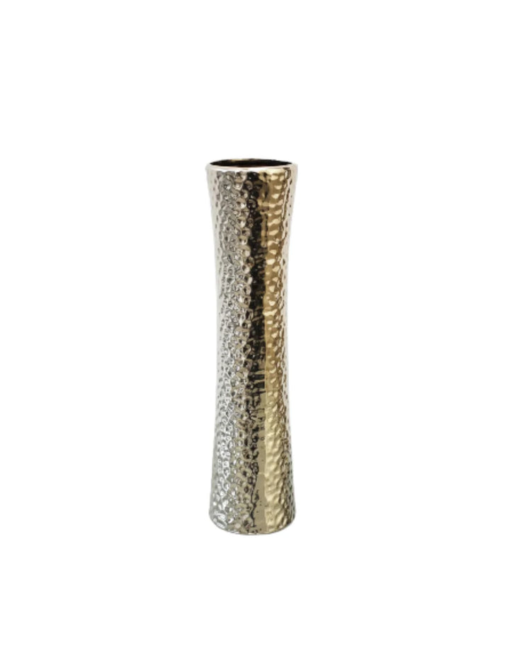 Tall Silver Dimple Ceramic Vase for Pampas & Flowers – Sparkle Decors