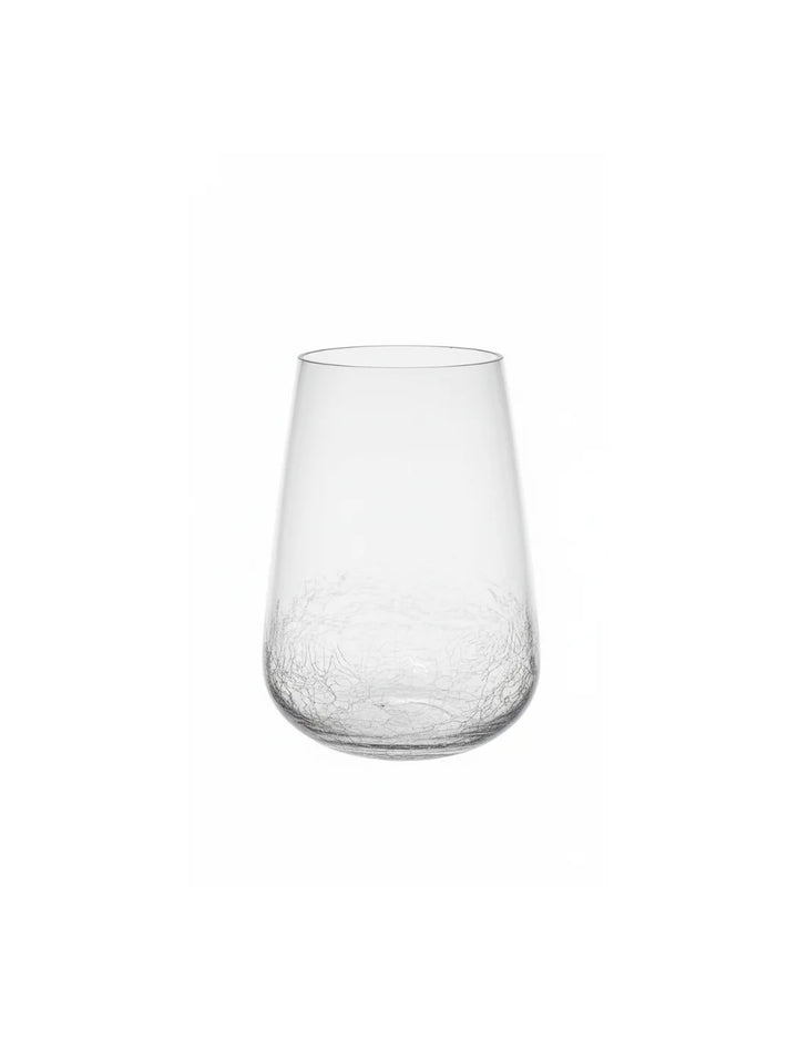 Ombre Clear Crackle Glass Vase Modern Home Décor | Sparkle Decors