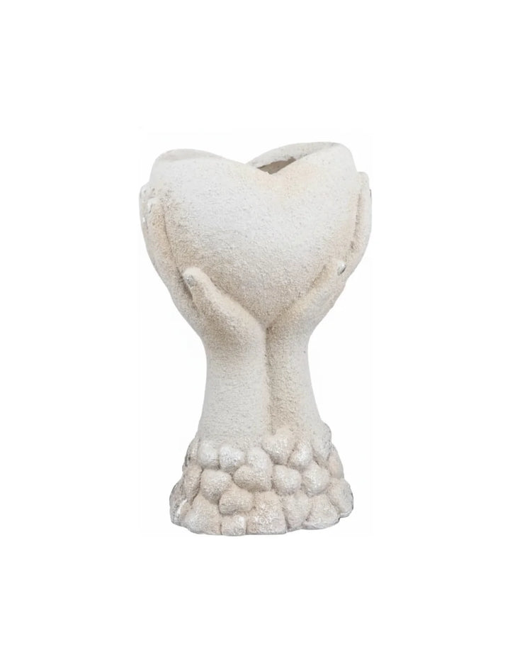 Hands Holding Heart Decorative Planter for Home | Sparkle Decors