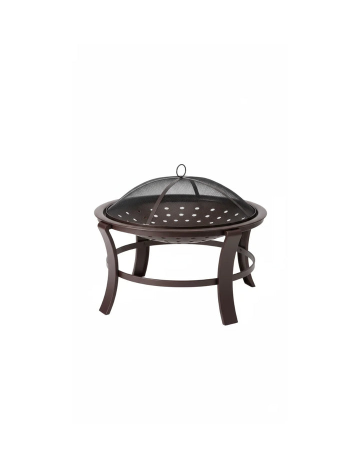 Tuscany Bronze Fire Basket with Spark Guard & Poker - Sparkle Decors