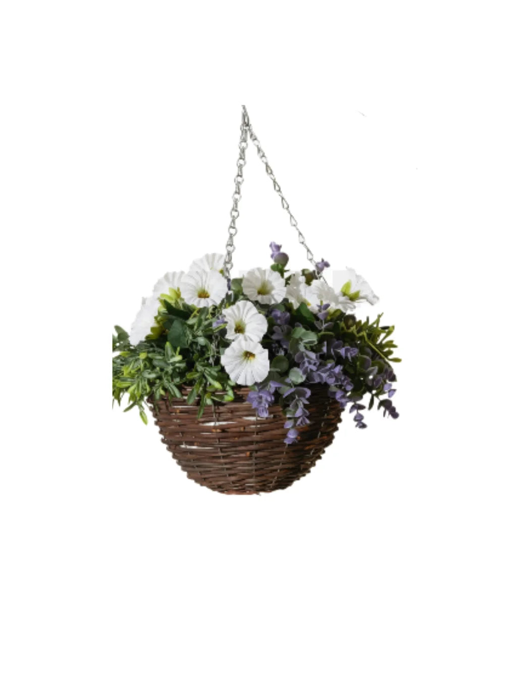 Artificial Hanging Petunia Basket with Chain – Sparkle Decors