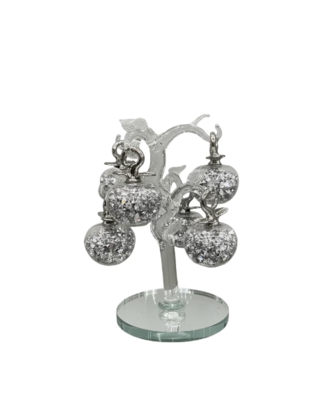 Sparkly Silver Crushed Diamond Crystal Fruit Basket – Sparkle Decors