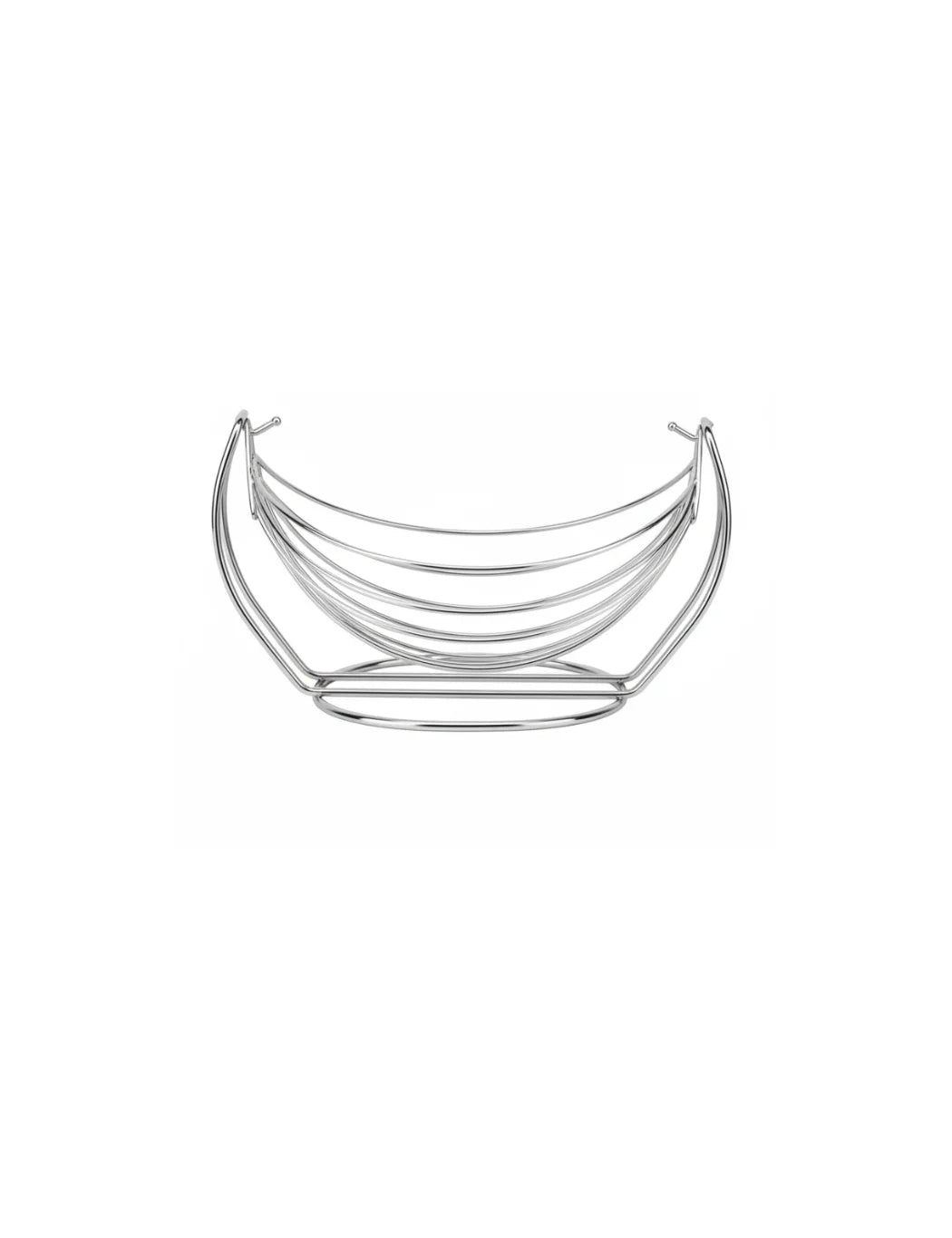 Stylish 2-Tier Chrome Fruit & Vegetable Basket Rack Stand - Sparkle Decors