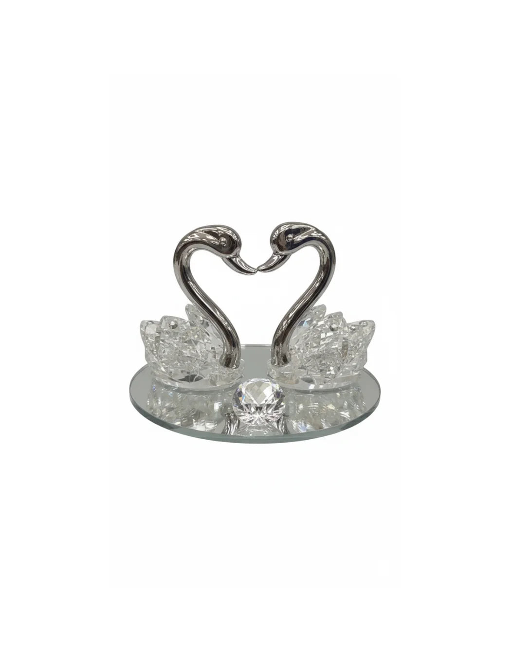 Crushed Crystal Swan Shelf Ornament Silver Decor – Sparkle Decors