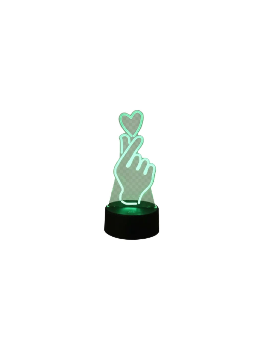 3D Heart Optical Illusion LED Night Lamp Touch – Sparkle Decors
