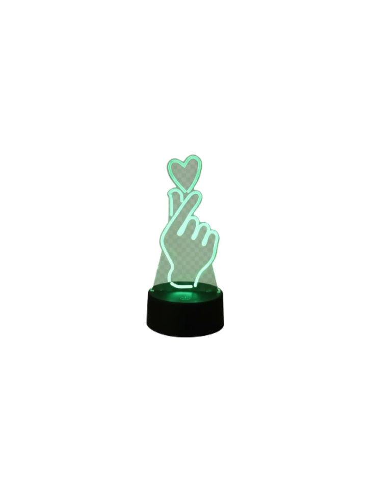 3D Heart Optical Illusion LED Night Lamp Touch – Sparkle Decors