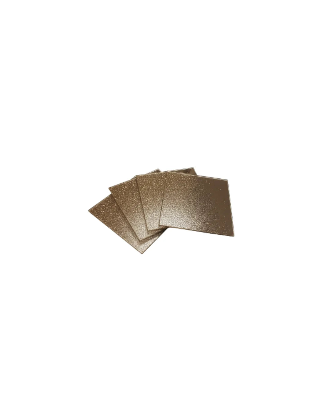 Elegant Gradient Gold Glitter Glass Coasters Set – Sparkle Decors