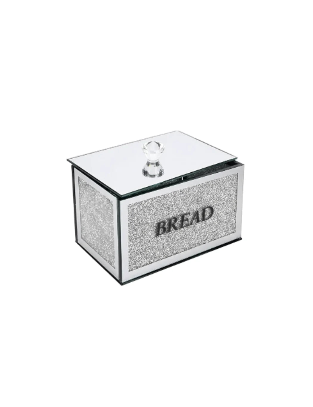 Crushed Crystal Diamond Silver Bread Bin Storage Container – Sparkle Decors