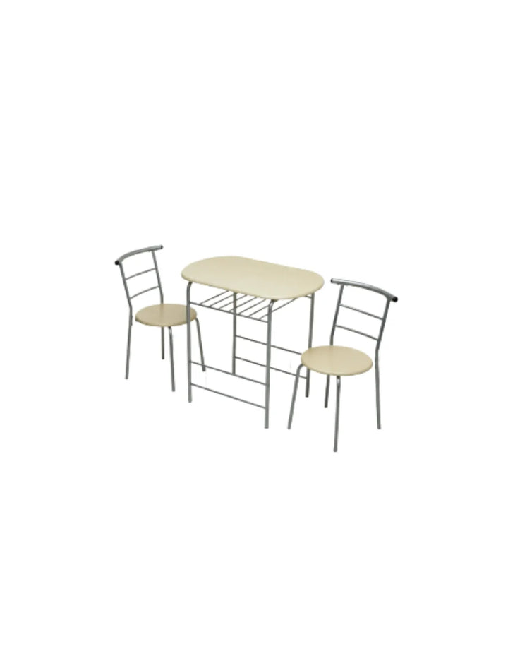 Small Oval Dining Table with 2 Chairs Modern Bistro Set – Sparkle Decors