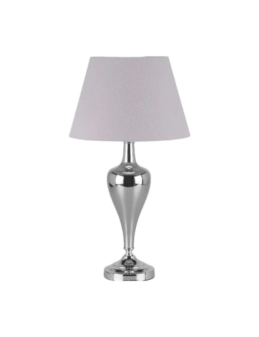 Boutique Smoked Glass Table Lamp Silver for Bedroom & Desk – Sparkle Decors