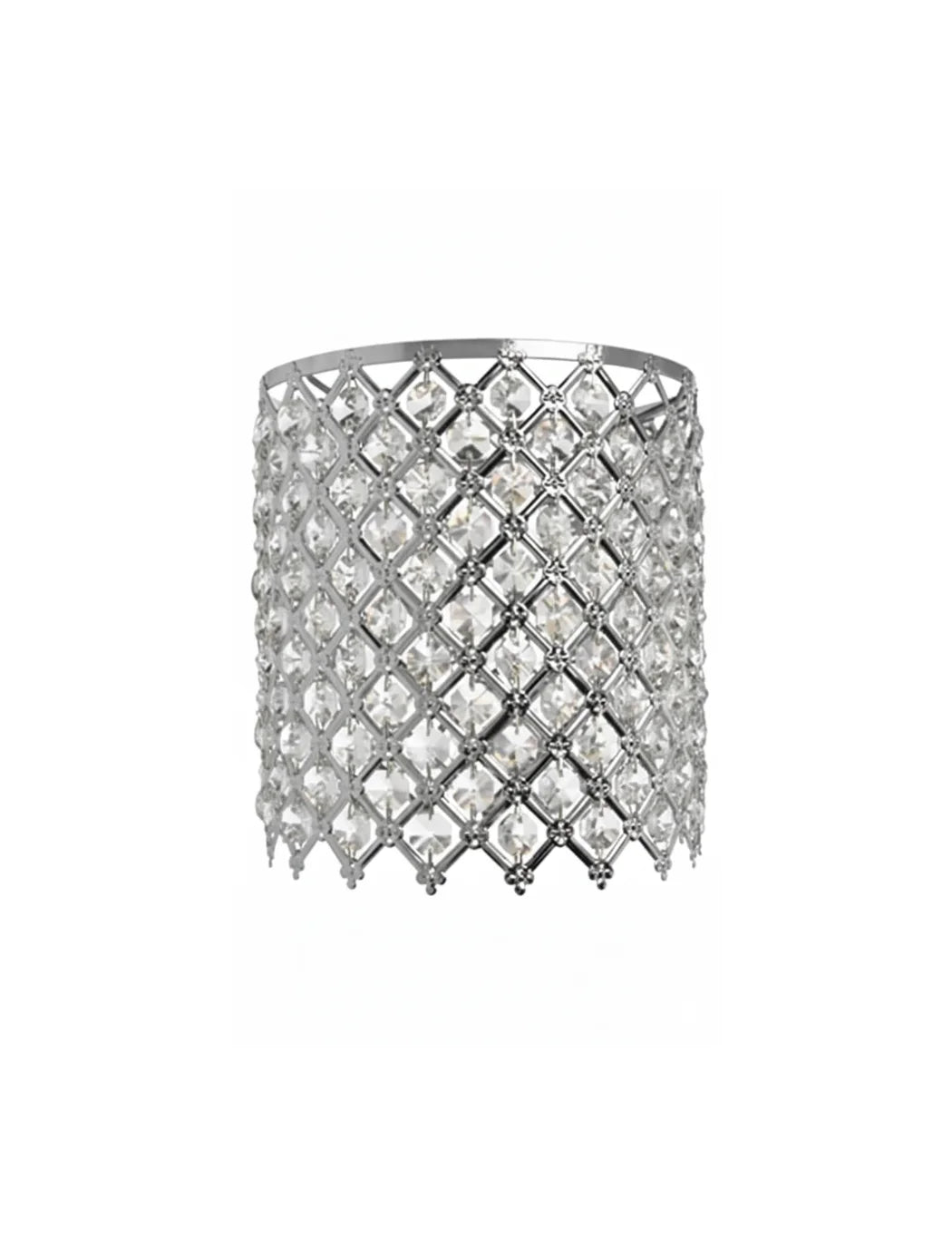 Elegant Crystal Cross Ceiling Shade Silver – Sparkle Decors